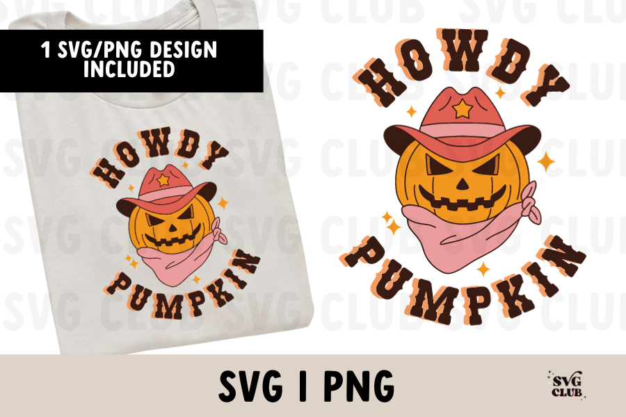 Western Halloween Svgpng Howdy Pumpkin Svg Svg Club 9076