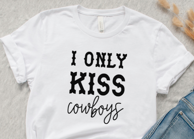 I Only Kiss Cowboys SVG/PNG