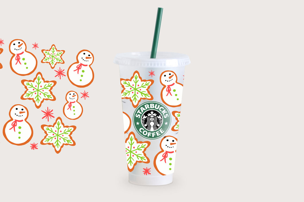 Christmas Cookies Cold Cup Wrap SVG/PNG