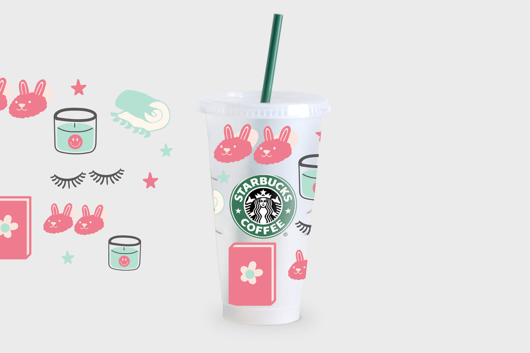 Self Care Cold Cup Wrap SVG